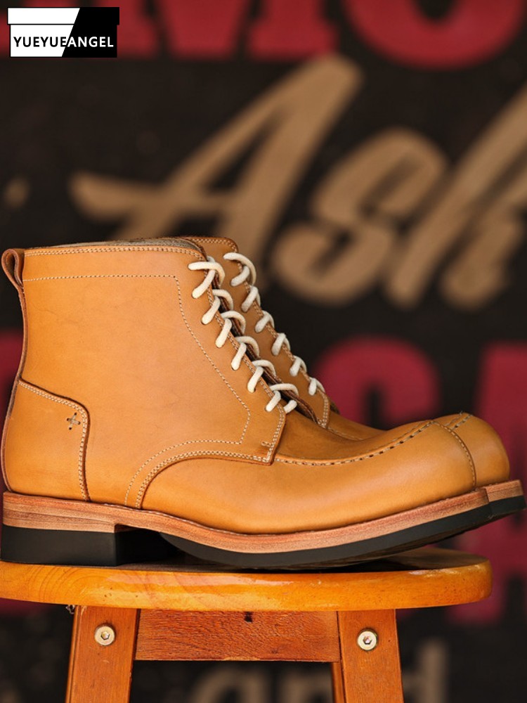 Crossfit Male - Bottines à lacets en cuir véritable