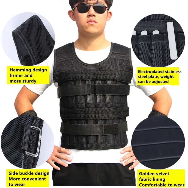 Gilet lesté réglable 30 kg pou - Crossfit Weight Vest avis et prix